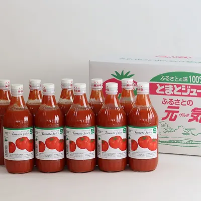 【食塩無添加】ふるさとの元気500ml×10本入【下川町産完熟トマトジュース】