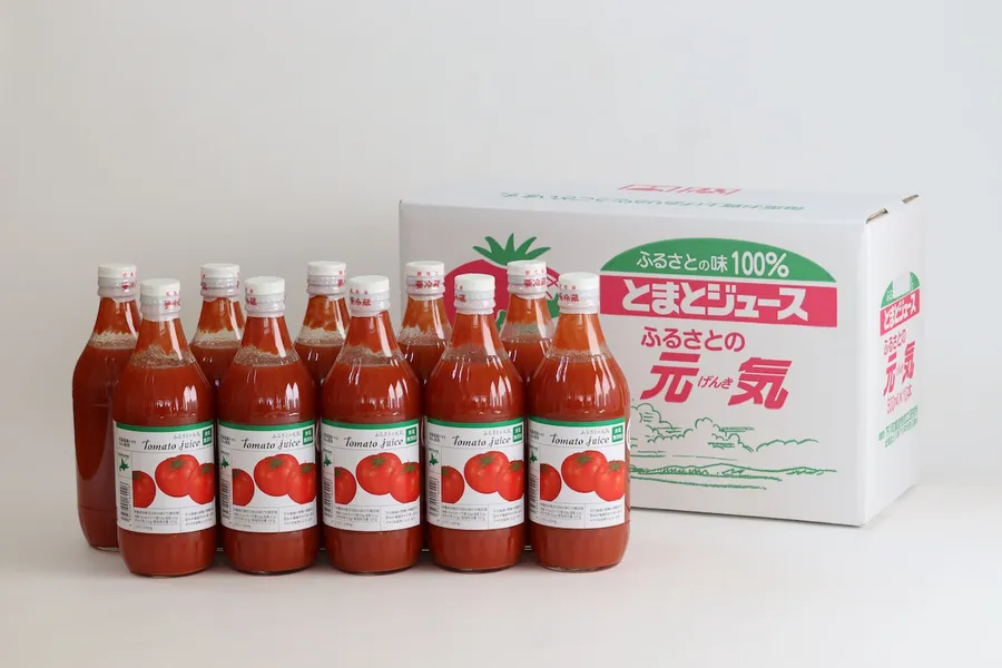 【食塩無添加】ふるさとの元気500ml×10本入【下川町産完熟トマトジュース】