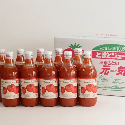 ふるさとの元気500ml×10本入【下川町産完熟トマトジュース】
